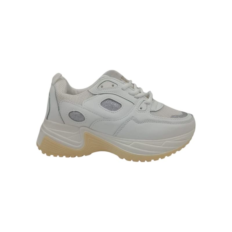 HERIEL - Zapatilla Blanca Plataforma Mujer