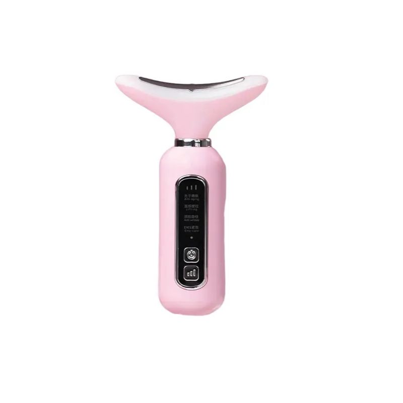 GENERICO - Aparato Rejuvenecedor Facial Y De Cuello Masajes Vibración Color Rosa claro