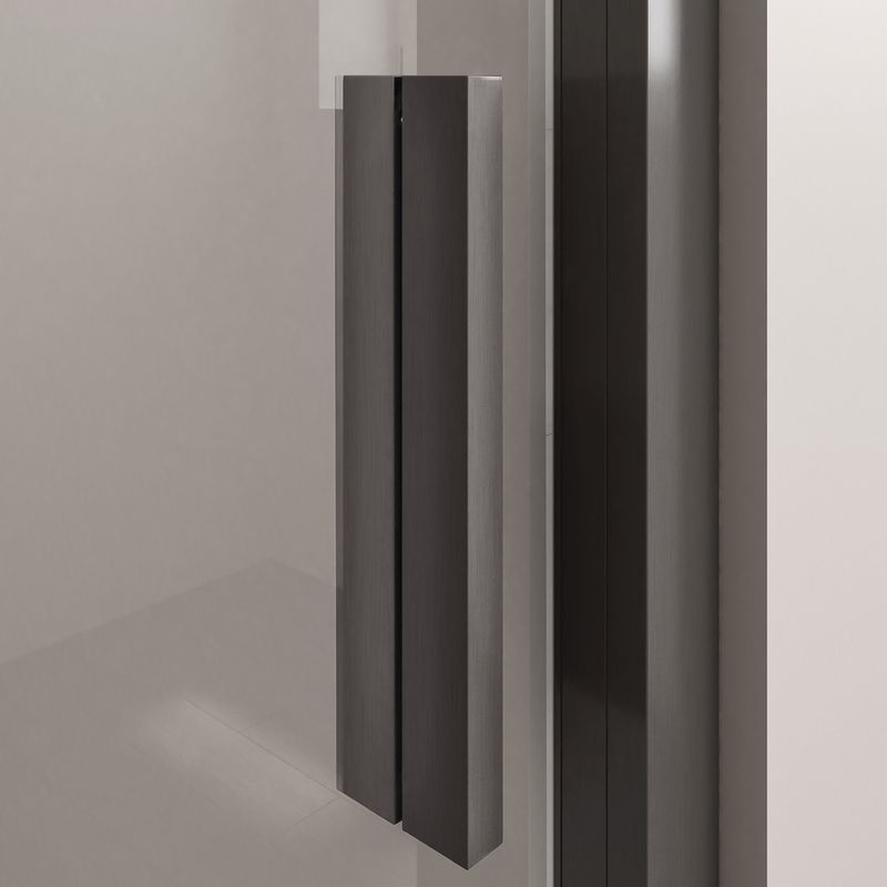 DUSCHY - MAMPARA PREMIUM GUN METAL CORREDERA FRONTAL 1100X1900