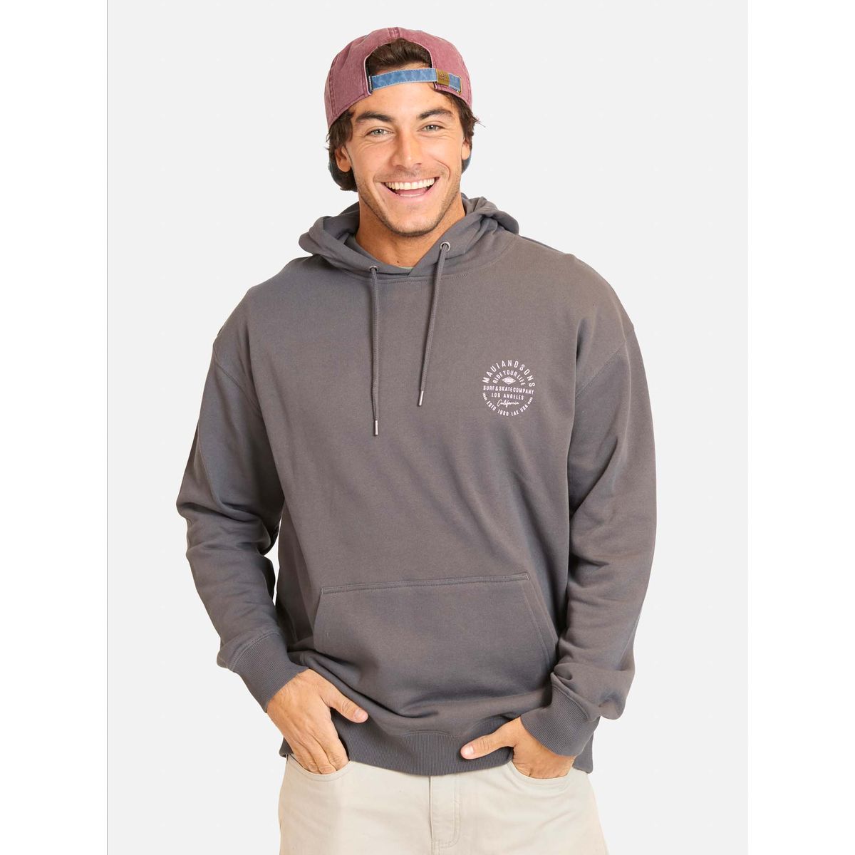 MAUI AND SONS - Poleron Canguro Sunomia Gris Hombre Maui And Sons - Gris