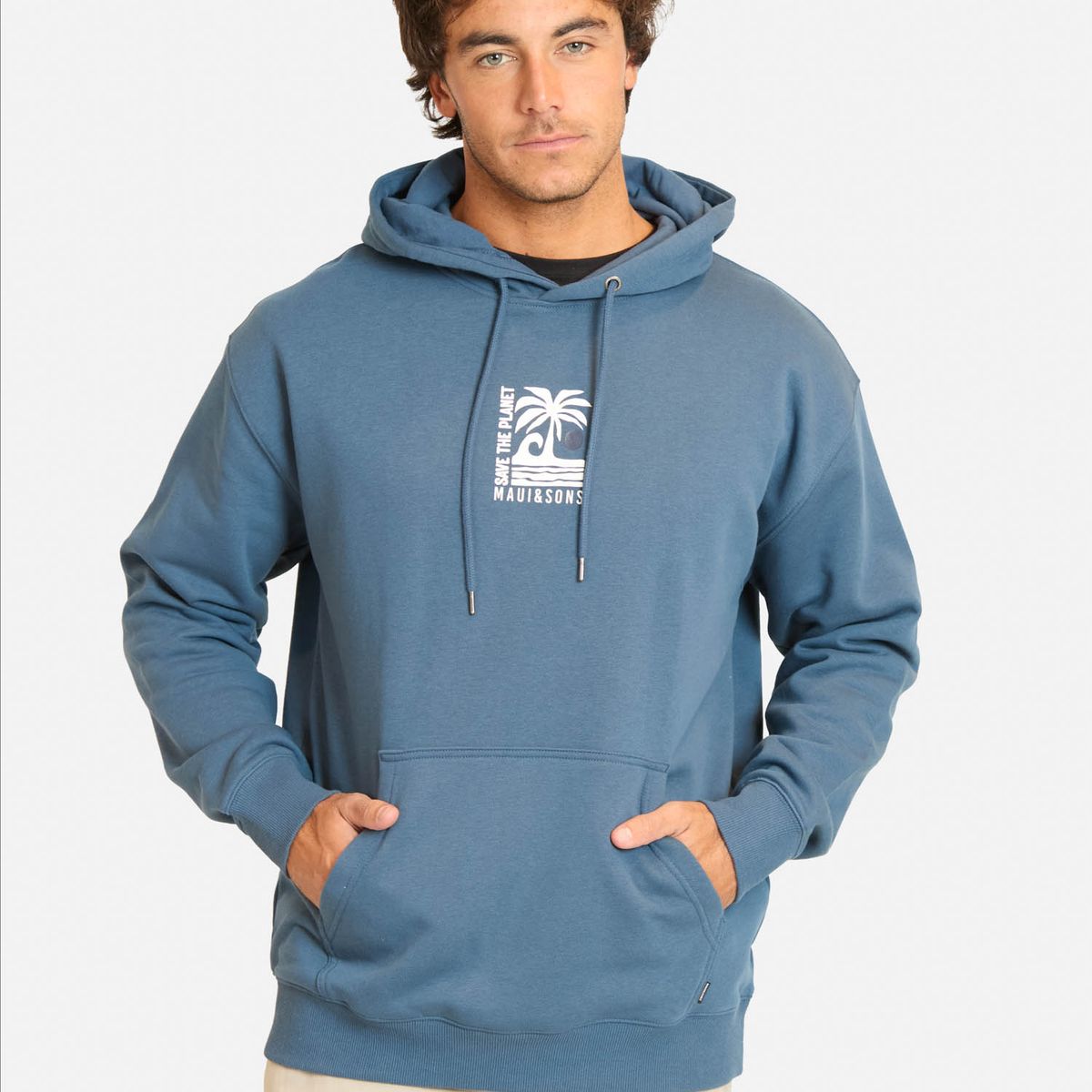 MAUI AND SONS - Poleron Canguro Oceandra Azul Hombre Maui And Sons - Azul