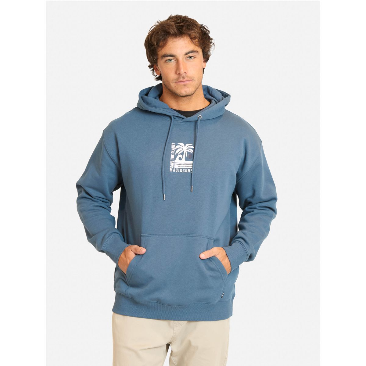 MAUI AND SONS - Poleron Canguro Oceandra Azul Hombre Maui And Sons - Azul