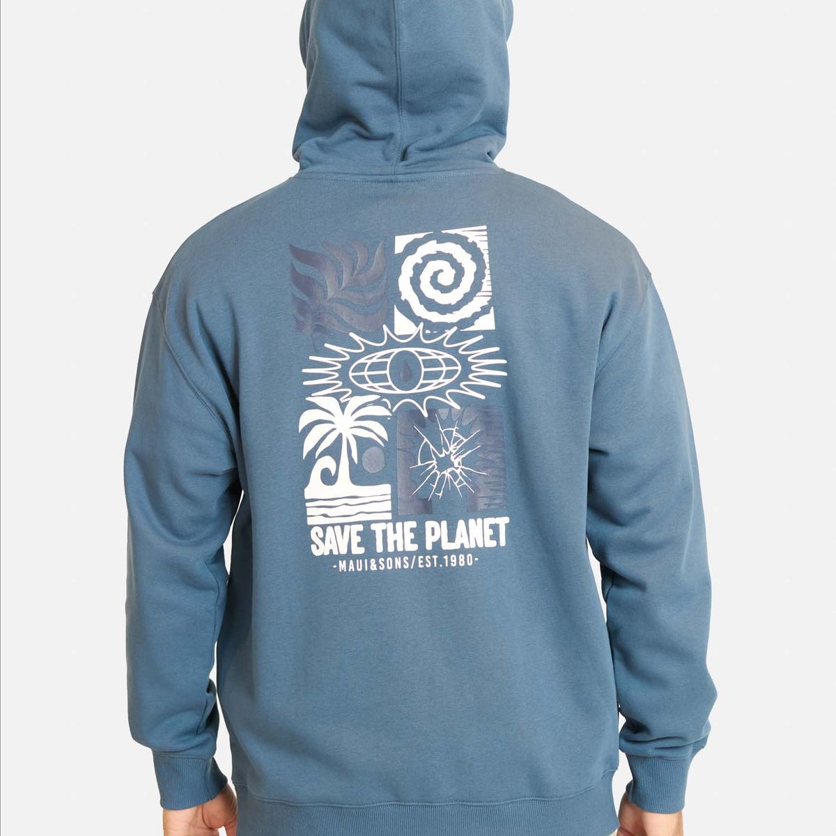 MAUI AND SONS - Poleron Canguro Oceandra Azul Hombre Maui And Sons - Azul