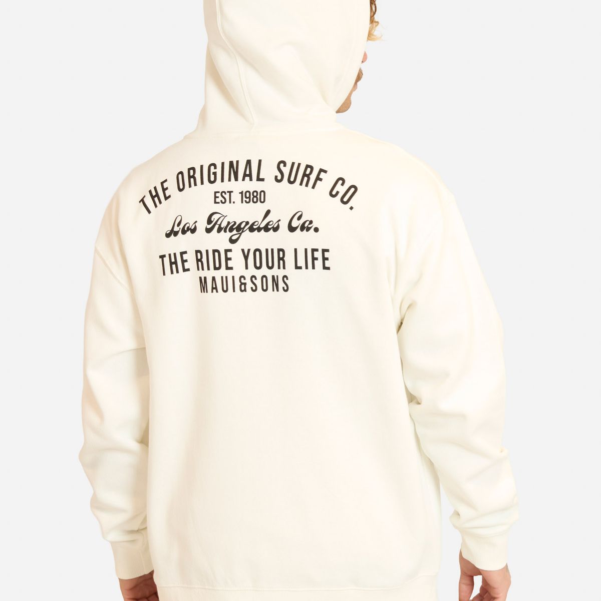 MAUI AND SONS - Poleron FZ Palmarix Blanco Hombre Maui And Sons - Blanco