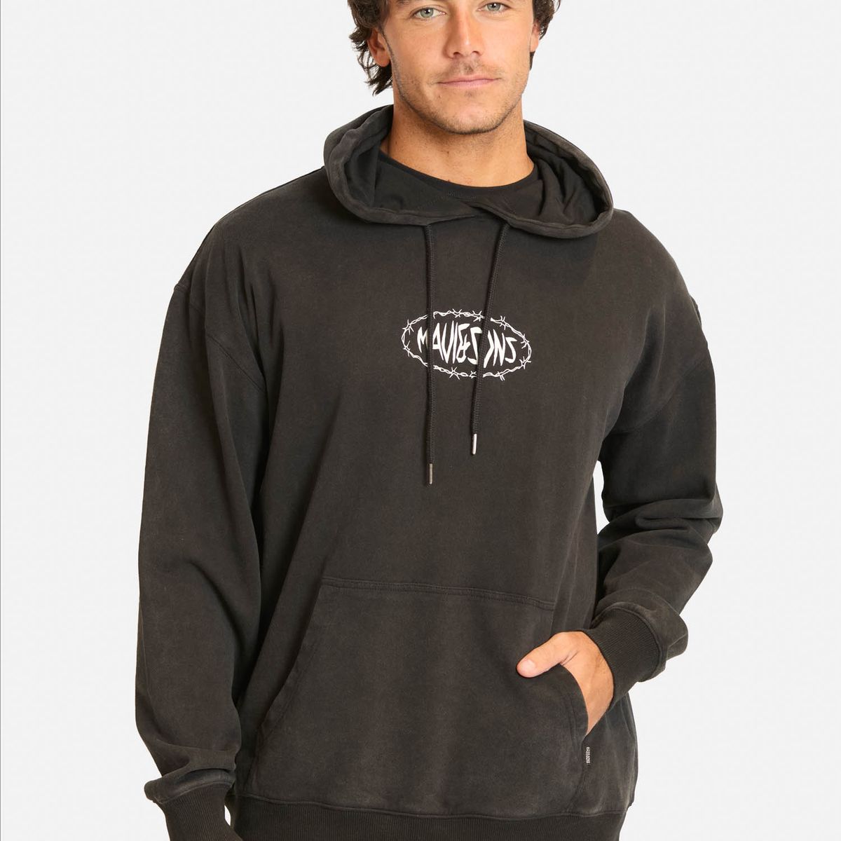 MAUI AND SONS - Poleron Canguro Waviana Negro Hombre Maui And Sons - Negro