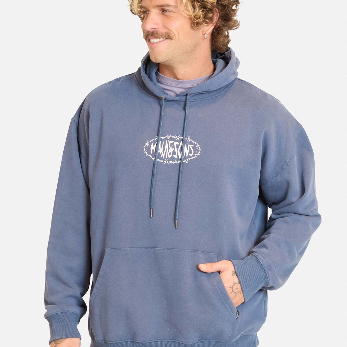 MAUI AND SONS - Poleron Canguro Waviana Azul Hombre Maui And Sons - Azul