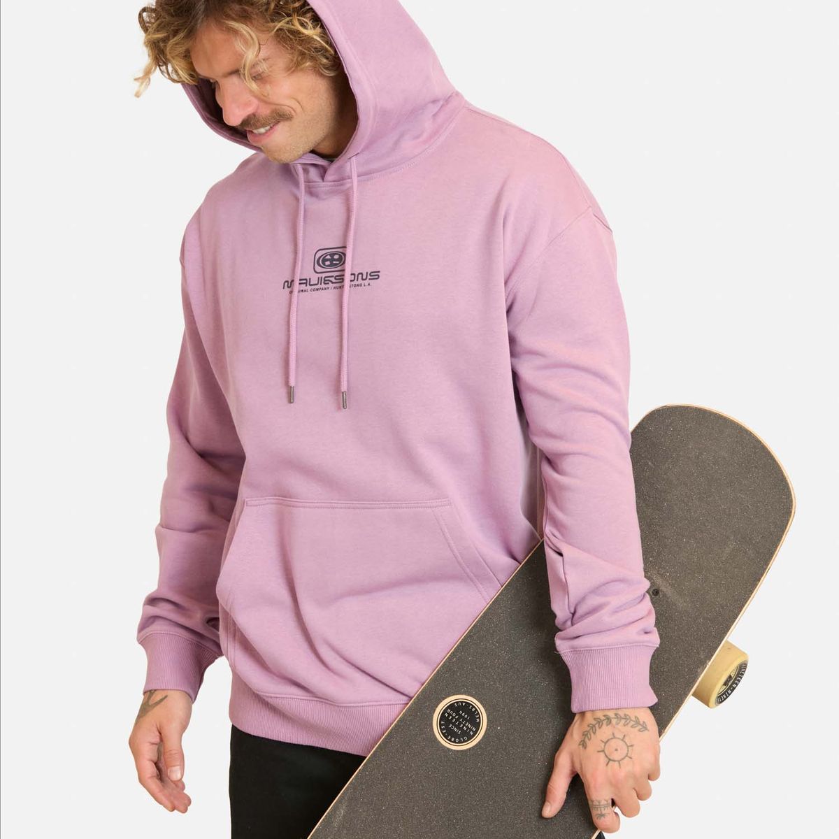 MAUI AND SONS - Poleron Canguro Vibeara Morado Hombre Maui And Sons