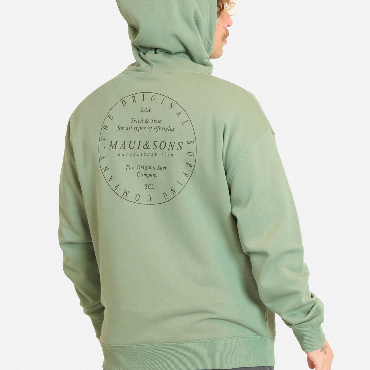 MAUI AND SONS - Poleron Canguro Tropikai Verde Hombre Maui And Sons - Verde