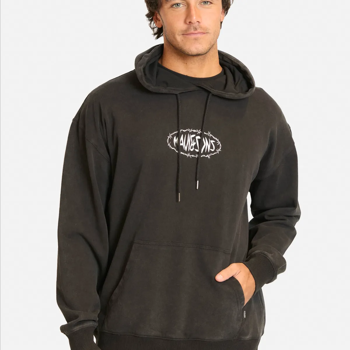 MAUI AND SONS - Poleron Canguro Waviana Negro Hombre Maui And Sons - Negro