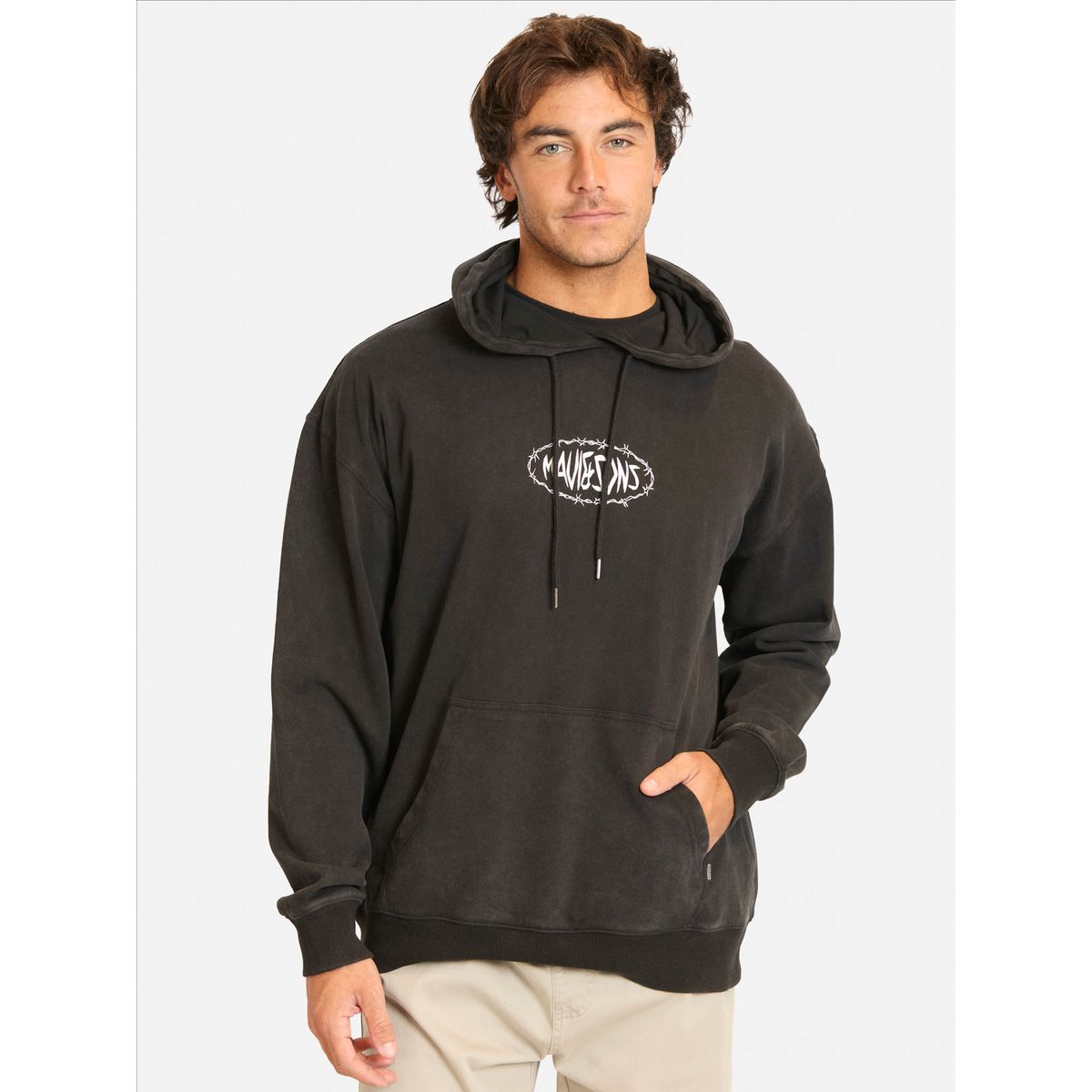 MAUI AND SONS - Poleron Canguro Waviana Negro Hombre Maui And Sons - Negro