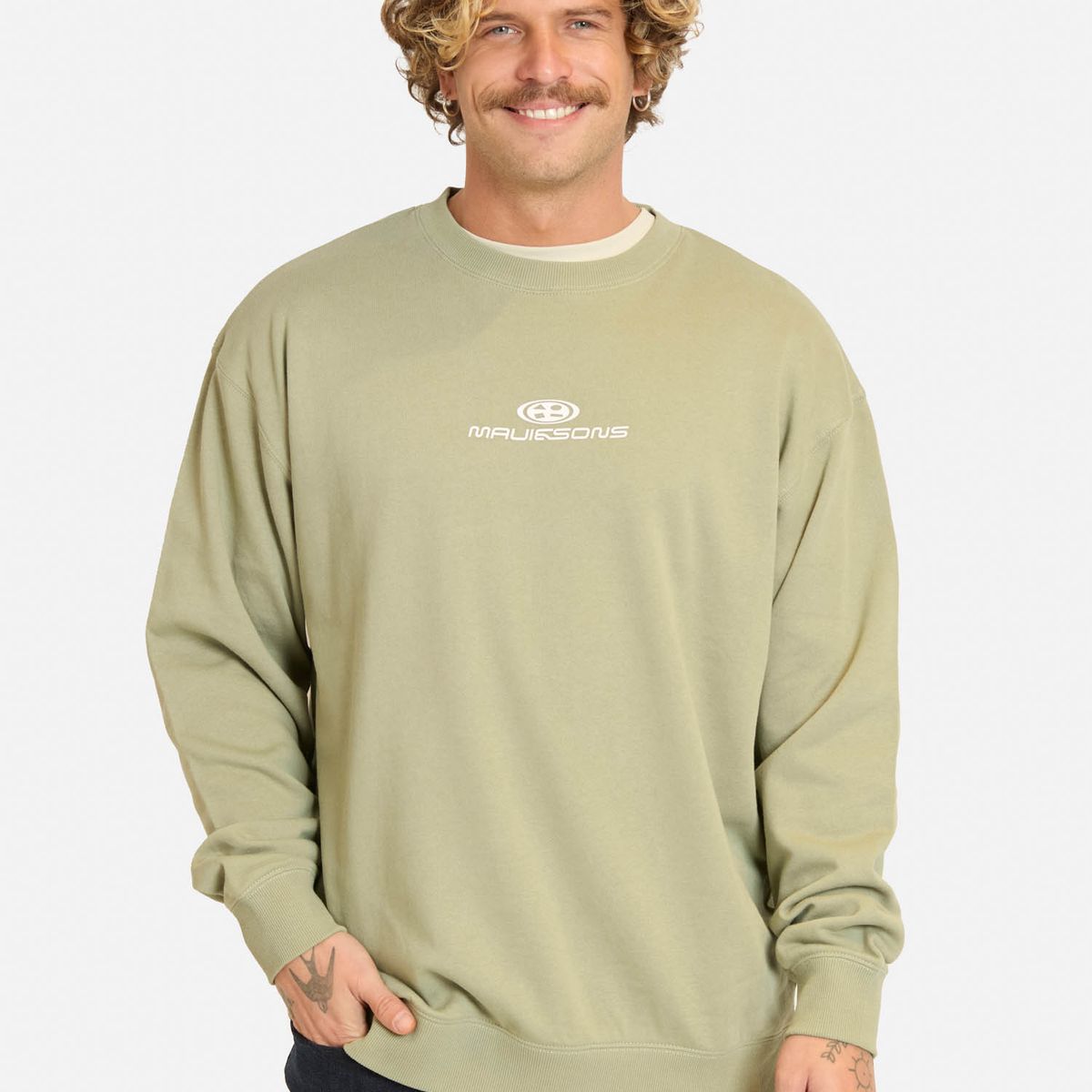 MAUI AND SONS - Poleron CR Flowtica Verde Hombre Maui And Sons - Verde