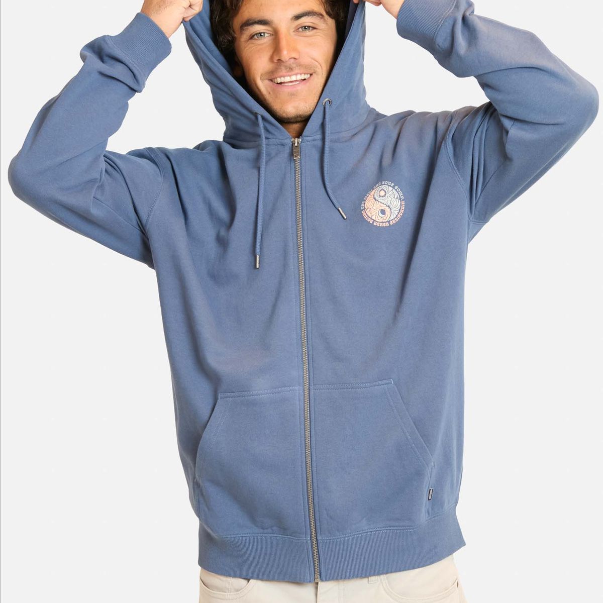 MAUI AND SONS - Poleron FZ Flowbay Azul Hombre Maui And Sons