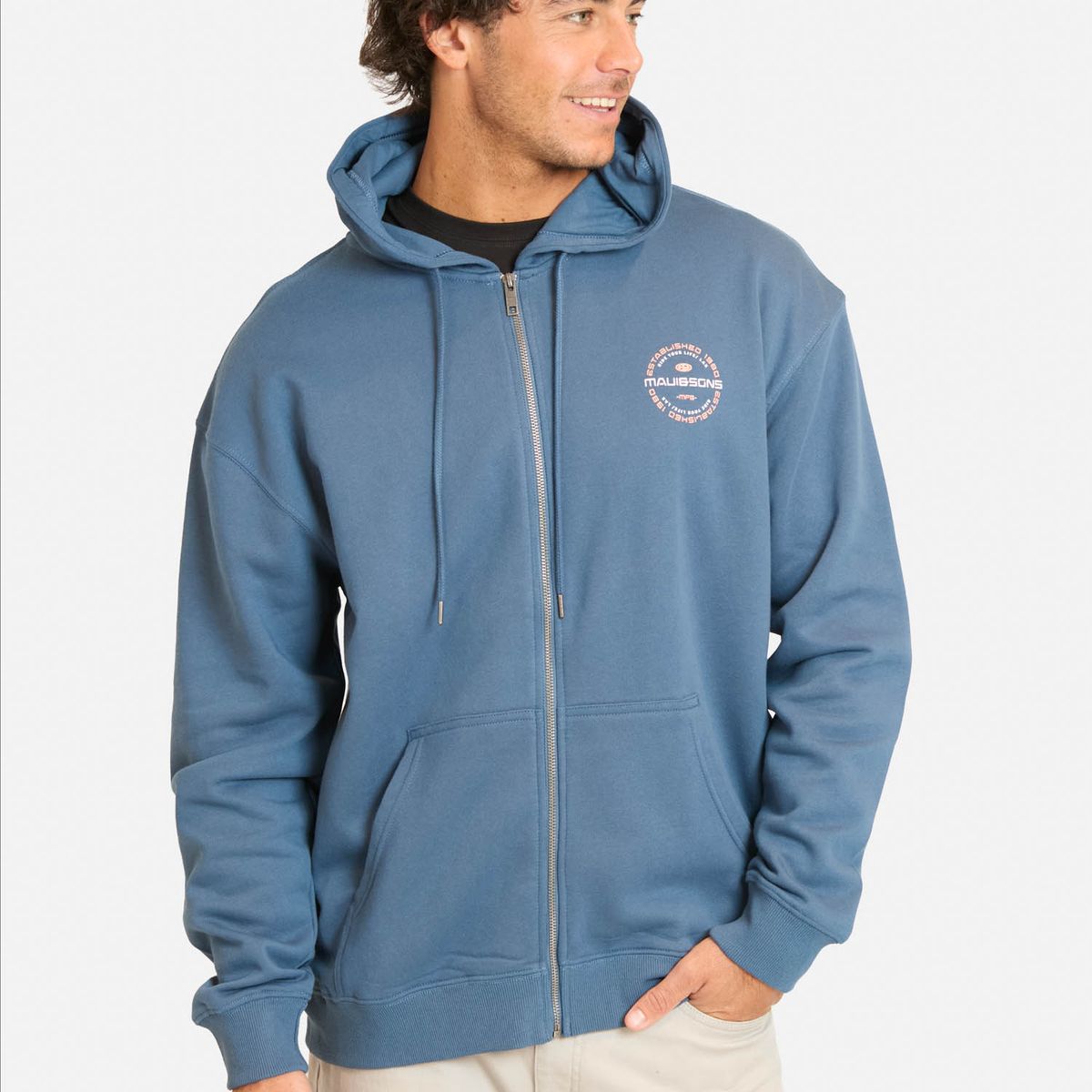 MAUI AND SONS - Poleron FZ Brisa Azul Hombre Maui And Sons