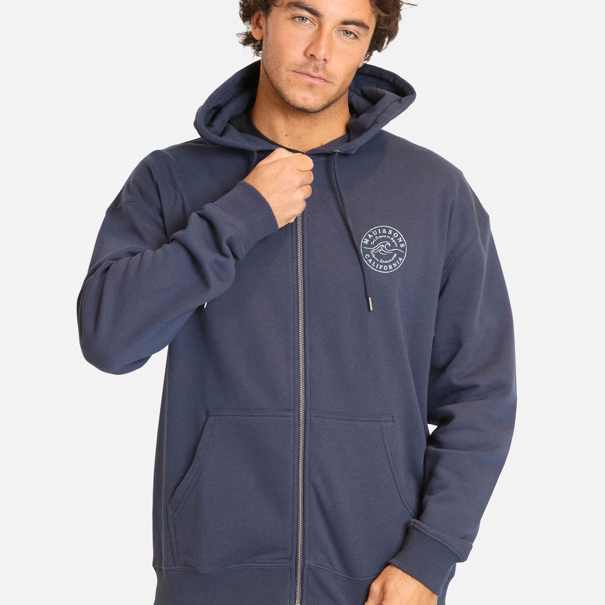 MAUI AND SONS - Poleron FZ Marea Azul Hombre Maui And Sons - Azul