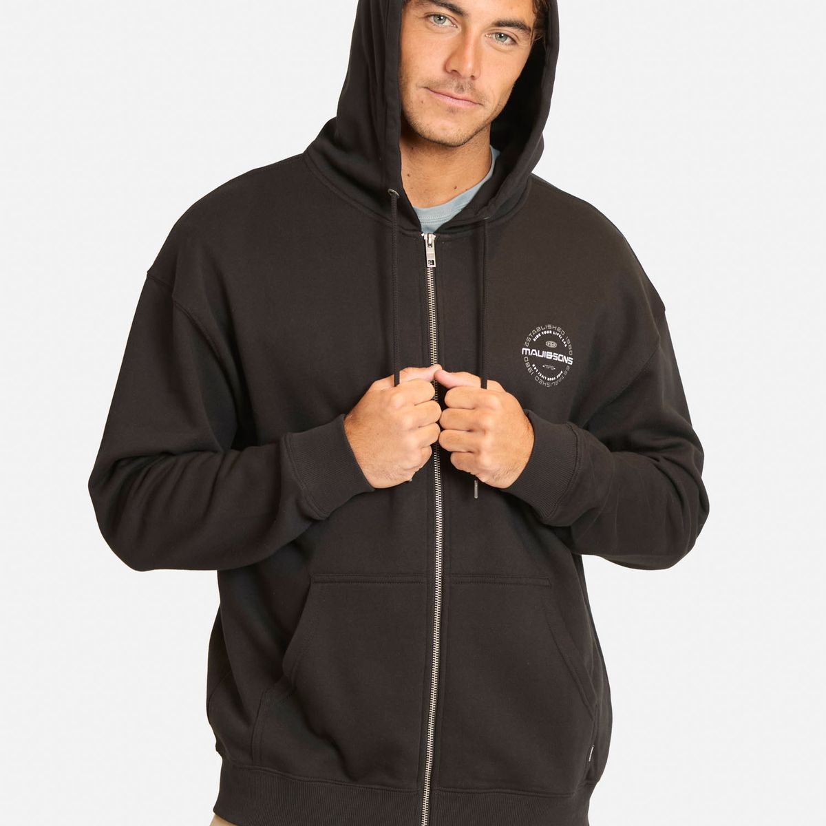 MAUI AND SONS - Poleron FZ Brisa Negro Hombre Maui And Sons - Negro