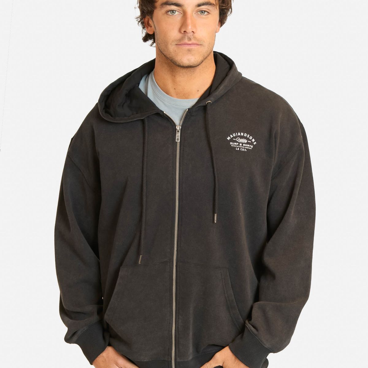 MAUI AND SONS - Poleron FZ Chillora Negro Hombre Maui And Sons - Negro