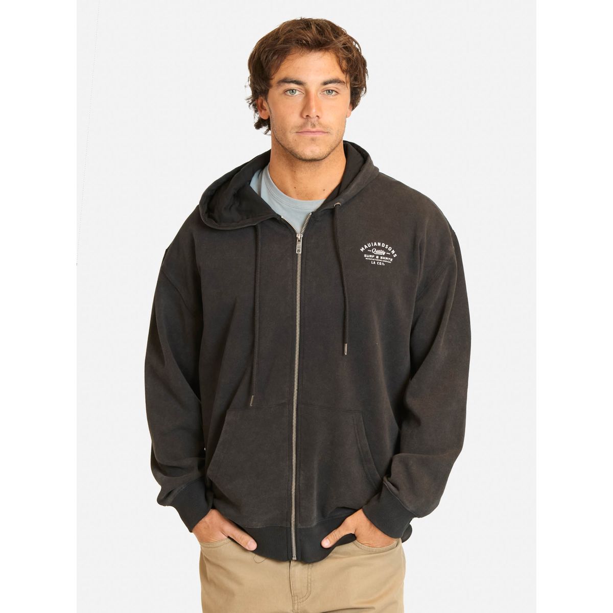 MAUI AND SONS - Poleron FZ Chillora Negro Hombre Maui And Sons - Negro