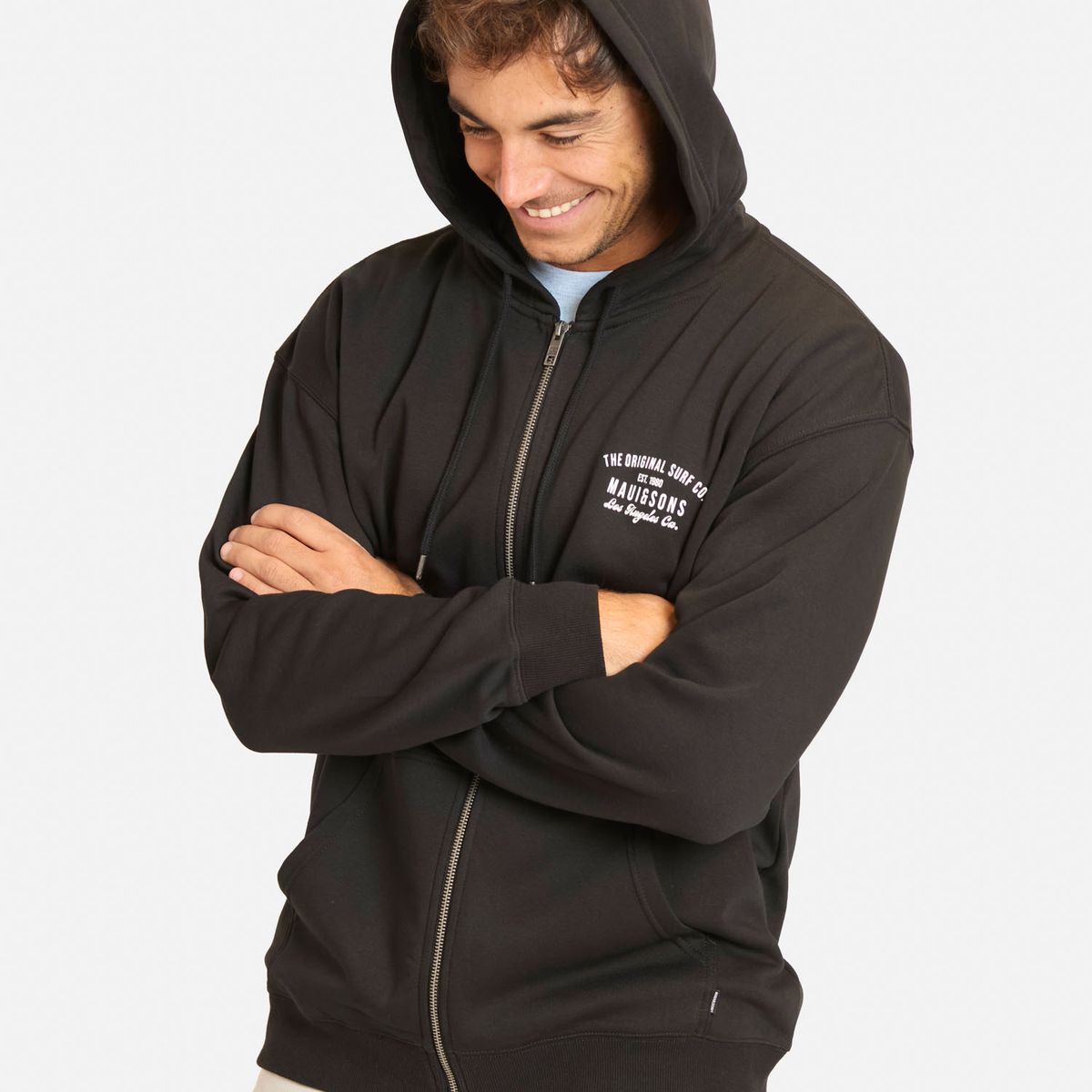 MAUI AND SONS - Poleron FZ Brisaria Negro Hombre Maui And Sons - Negro