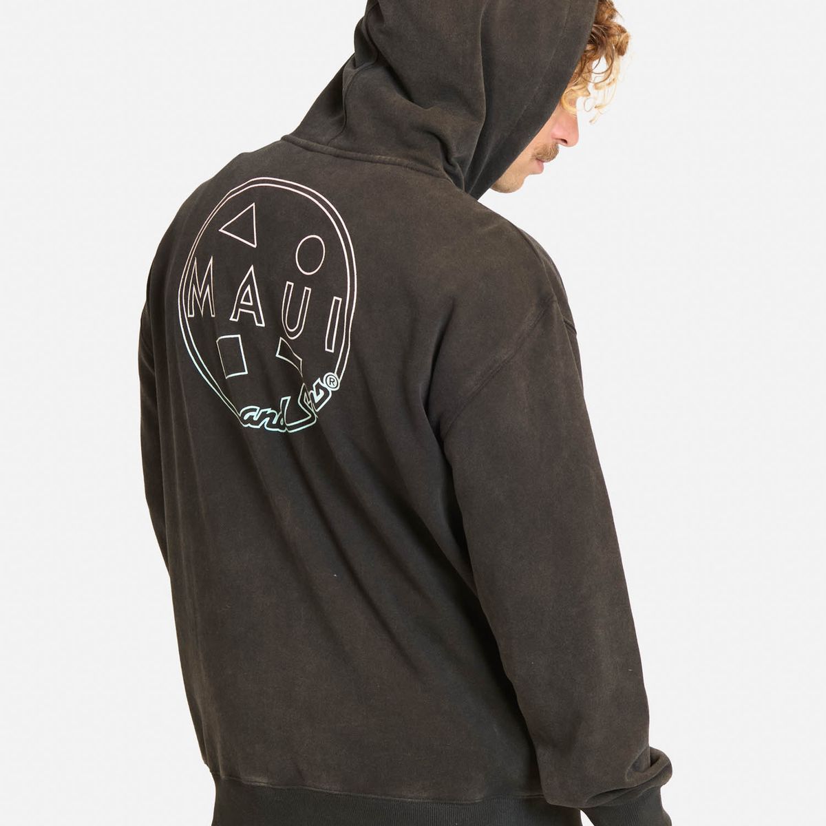 MAUI AND SONS - Poleron FZ Mauikore Negro Hombre Maui And Sons - Negro