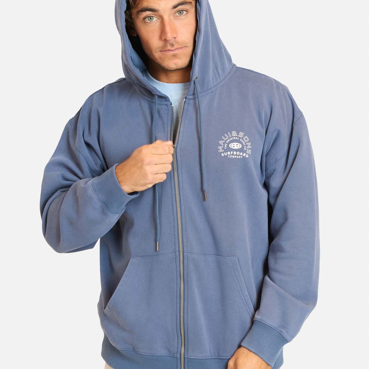 MAUI AND SONS - Poleron FZ Salitrex Azul Hombre Maui And Sons - Azul