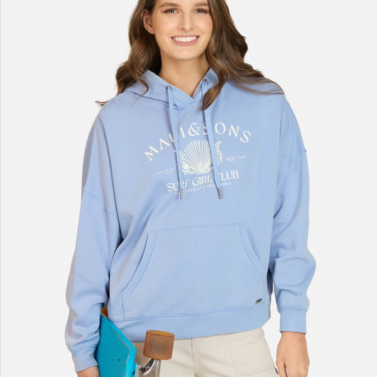 MAUI AND SONS - Poleron Canguro Surfadia Morado Mujer Maui And Sons - Morado