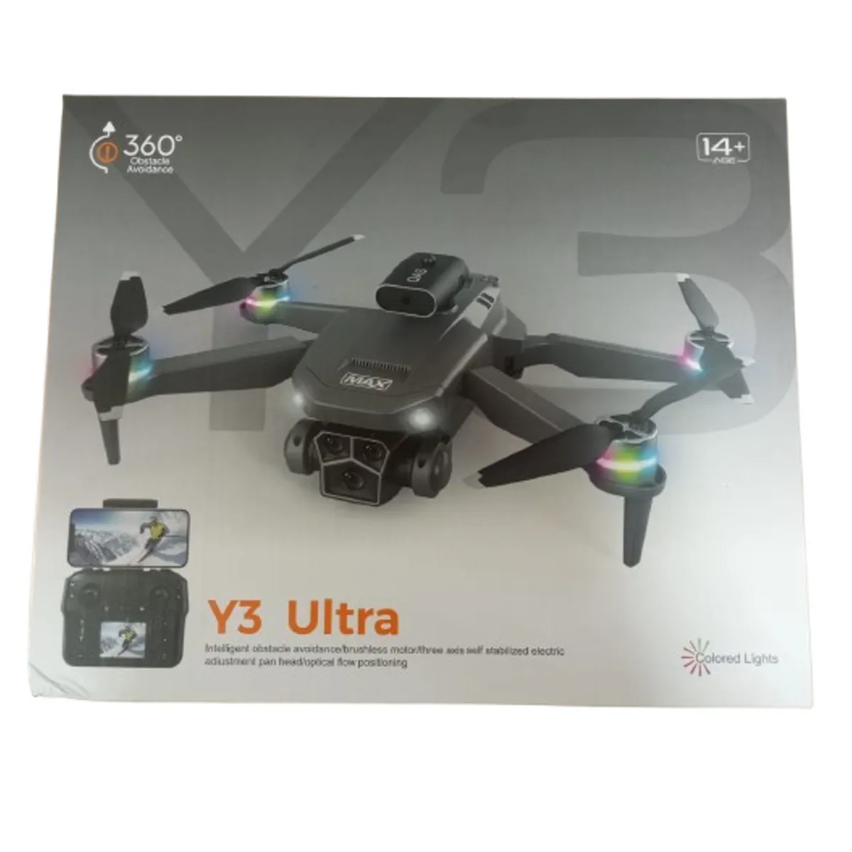 GENERICO - Drone Y3 ULTRA brushless 1 bateria 3.7V 1800mha 24x17x5 cm