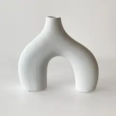 RE DECORA - Jarrón Decorativo Tide Blanco