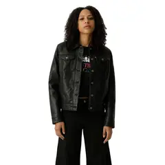 LEVIS - Chaqueta Mujer Faux Leather Trucker Negro