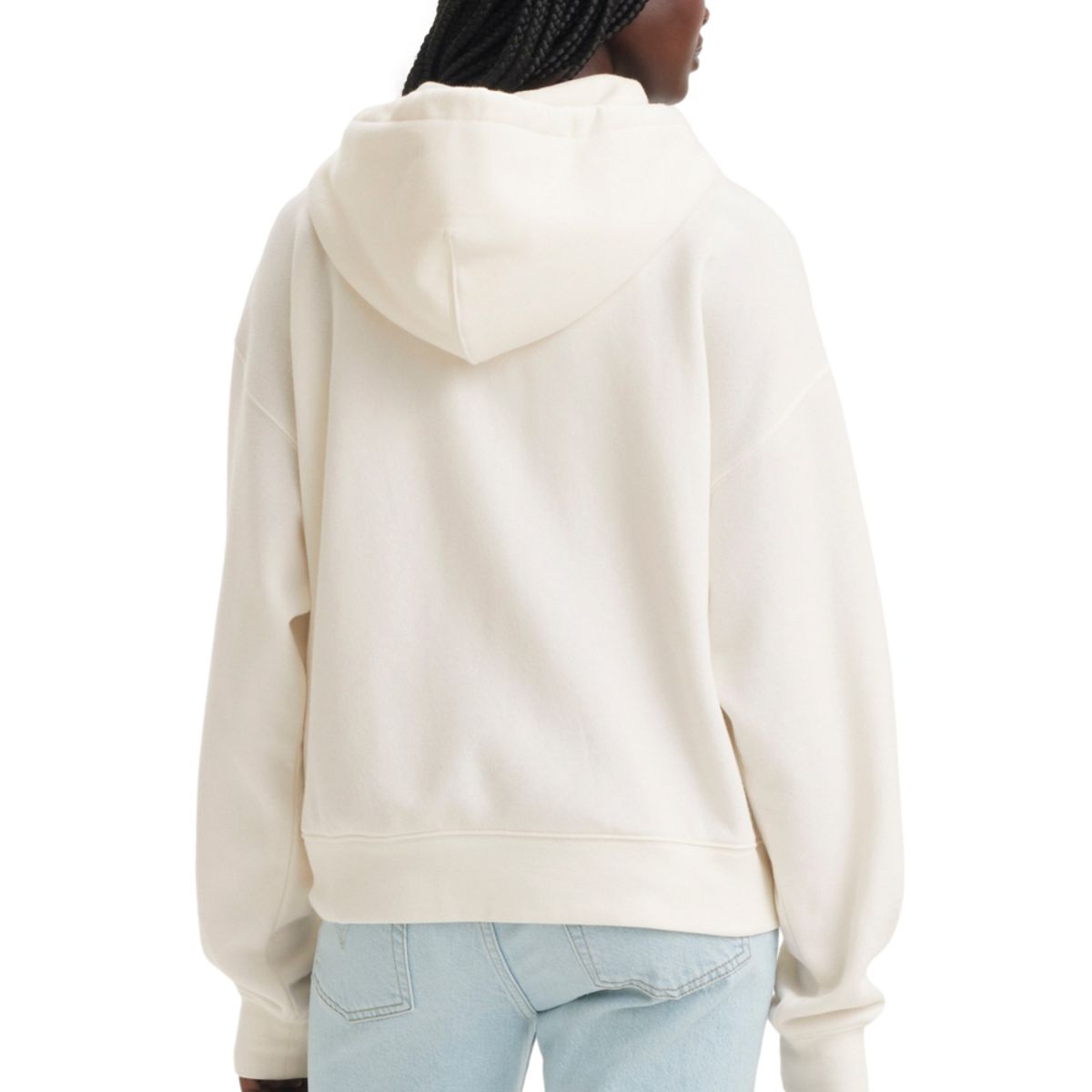 LEVIS - Polerón Mujer Everyday Zip Hoodie Blanco Levis