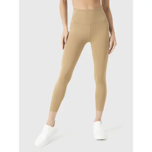 BSOUL - Calza Deportiva Mujer Pocket Ankle Legg Café Claro