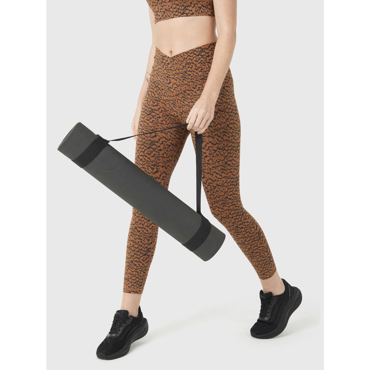 BSOUL - Calza Deportiva Mujer Hr Ankle Leg Eva Café BSOUL