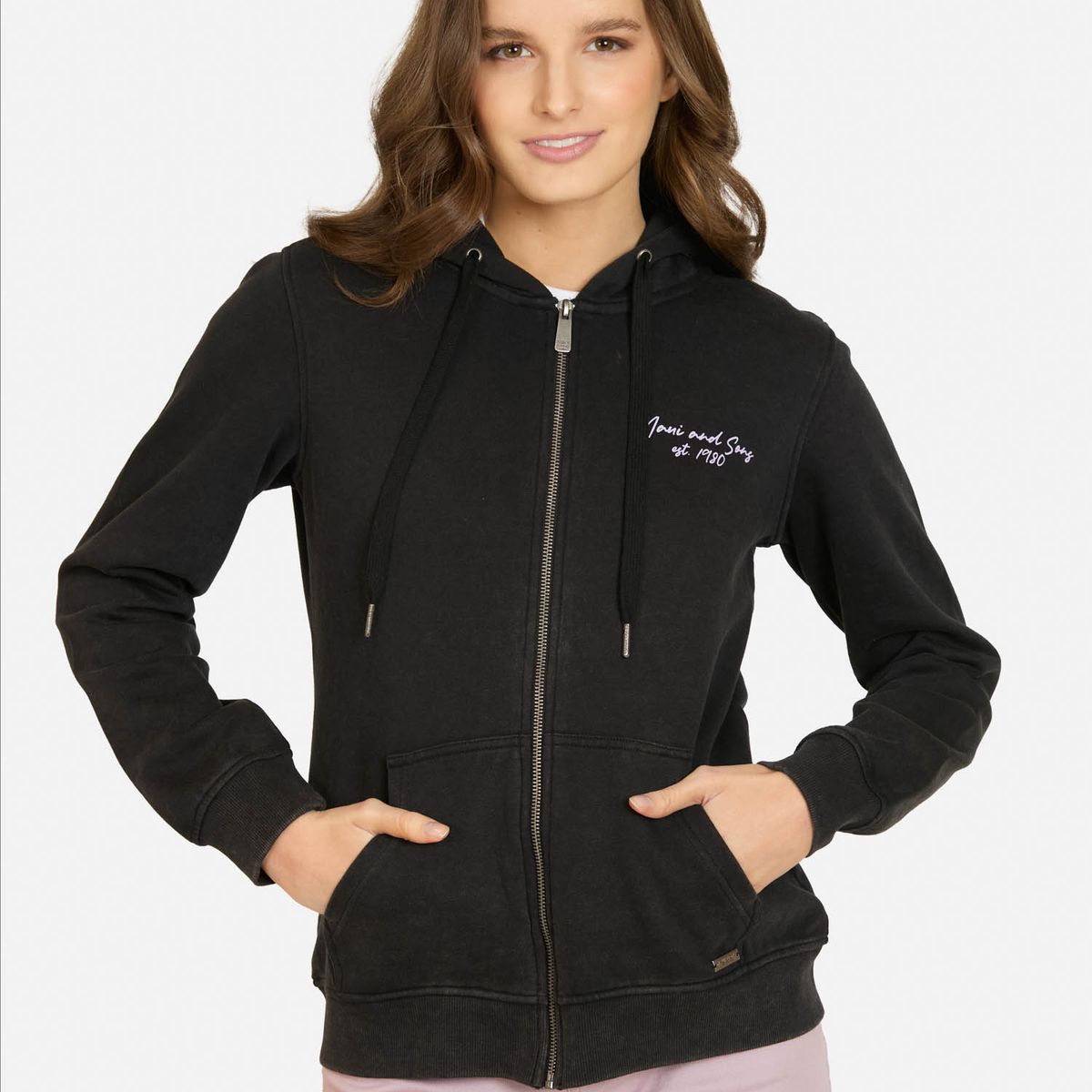 MAUI AND SONS - Poleron FZ Bohevana Negro Mujer Maui And Sons