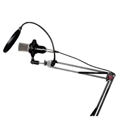 AUDIO PRO - Kit Micrófono + Condensador + Atril Para Grabación - Ps