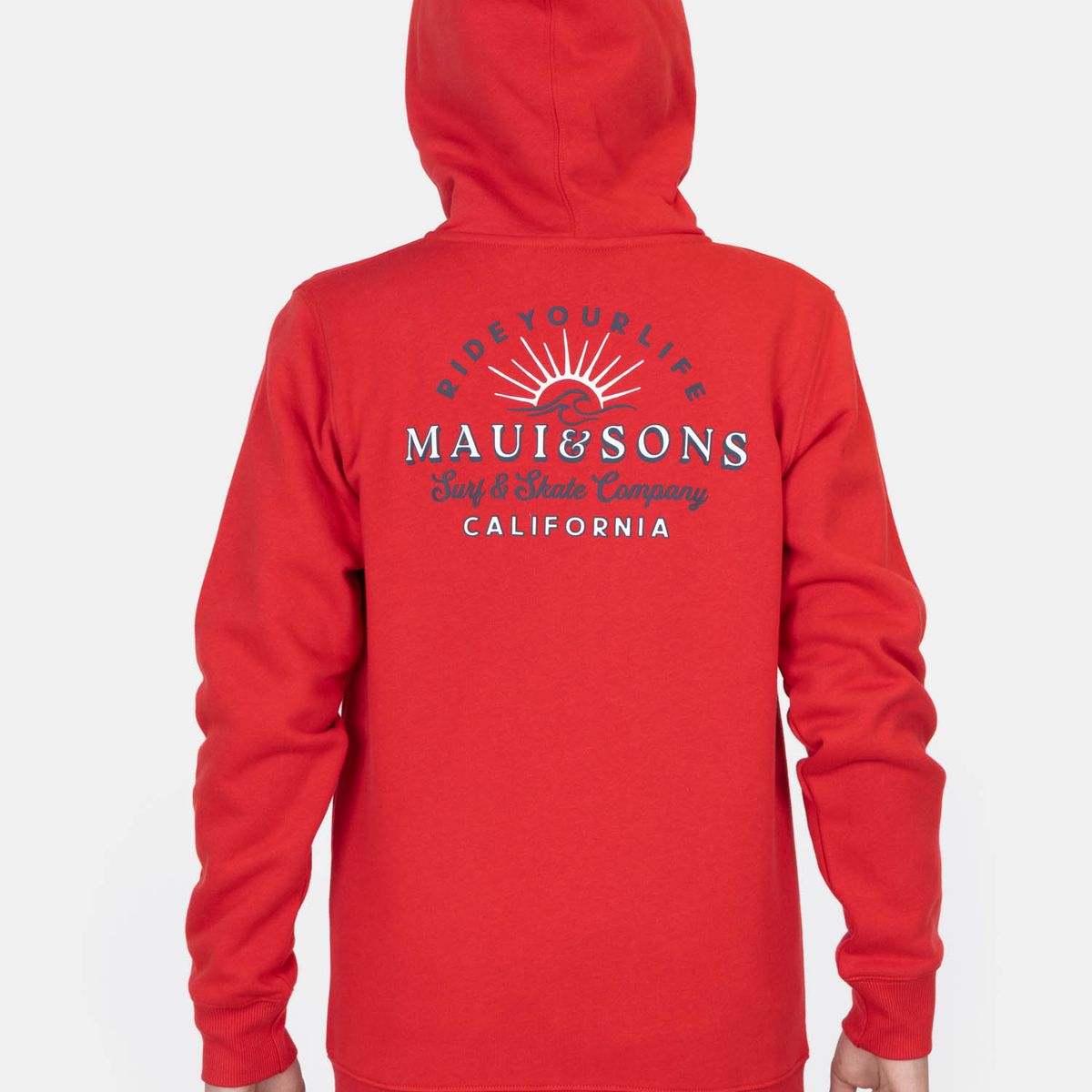 MAUI AND SONS - Poleron FZ  Kalira Rojo Infantil Maui And Sons