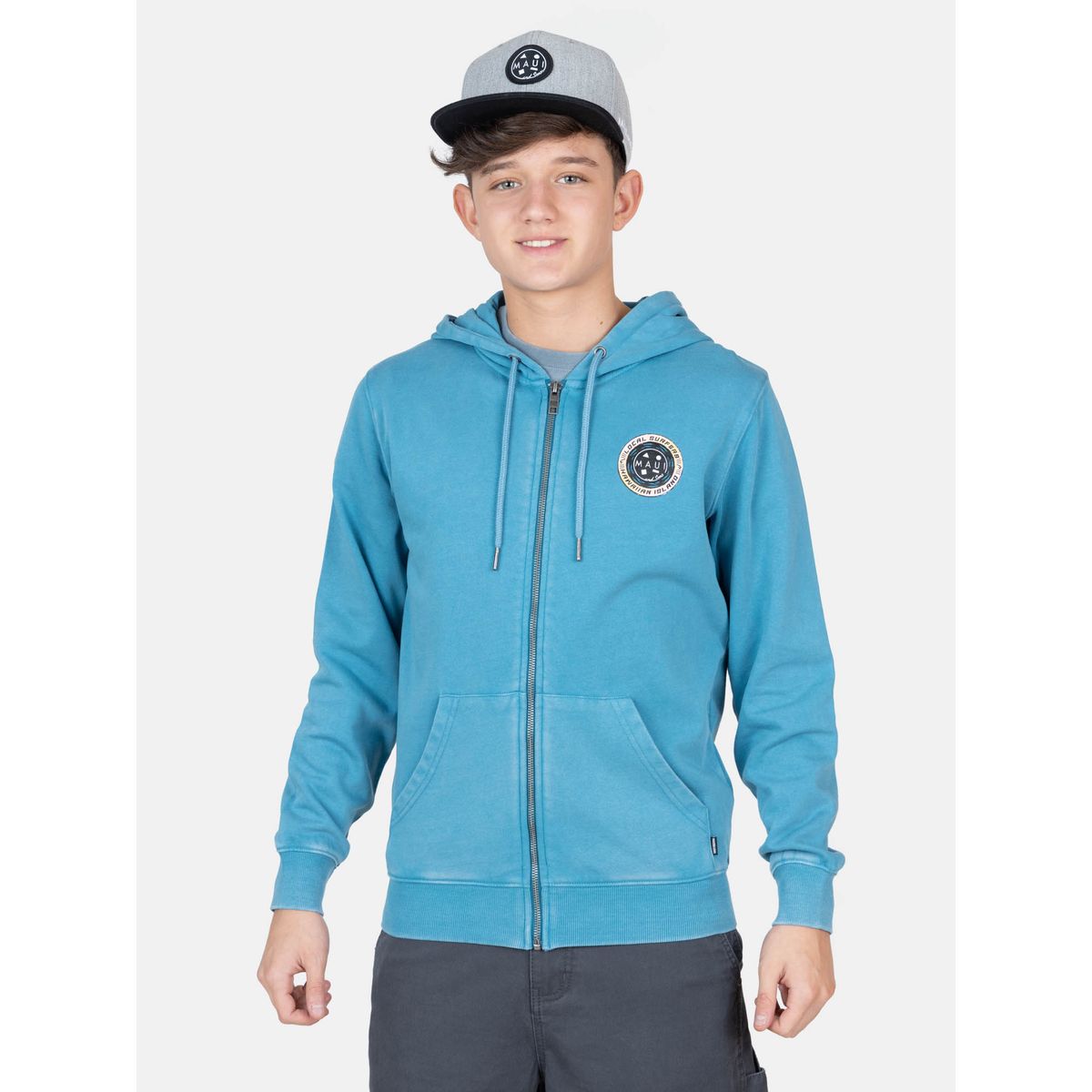 MAUI AND SONS - Poleron FZ  Oralia Celeste Infantil Maui And Sons - Celeste