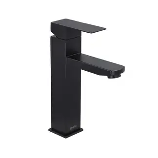 STRETTO - Llave Monomando Lavamanos Alto Legge Negro Mate