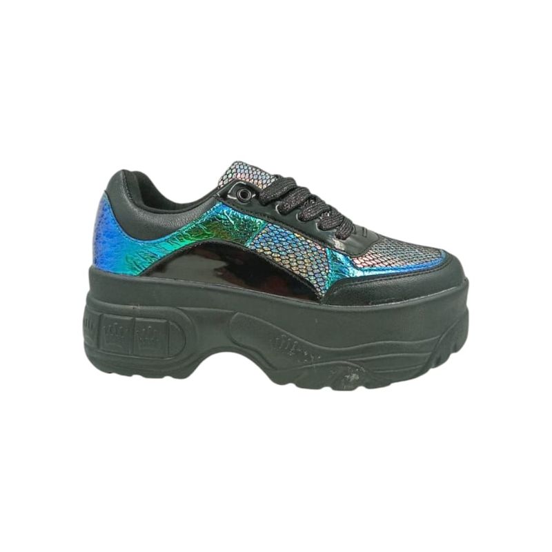 HERIEL - Zapatilla Negra Plataforma Mujer