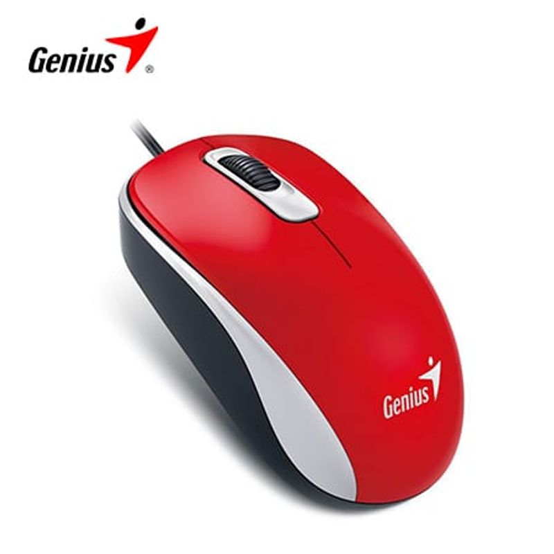 GENIUS - Mouse alambrico Genius Dx-120 USB-C ROJO