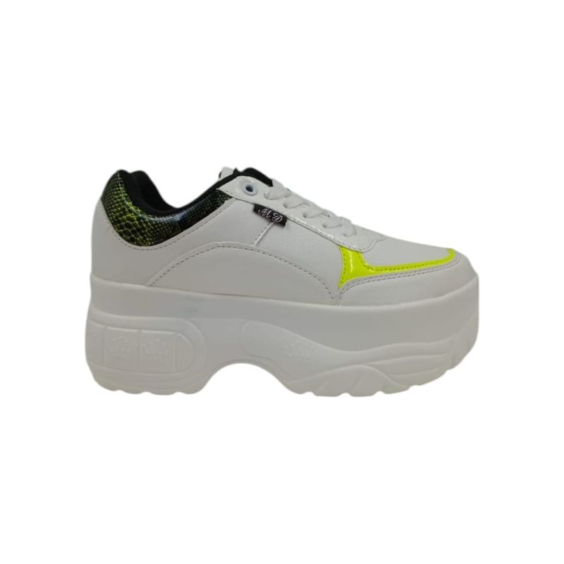 HERIEL - Zapatilla Blanca Plataforma