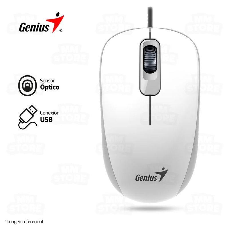GENIUS - Mouse alambrico Genius Dx-120 USB-C BLANCO