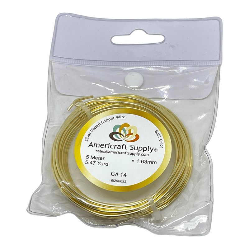 GENERICO - Alambre Americraft supply calibre 14 dorado gold bisutería