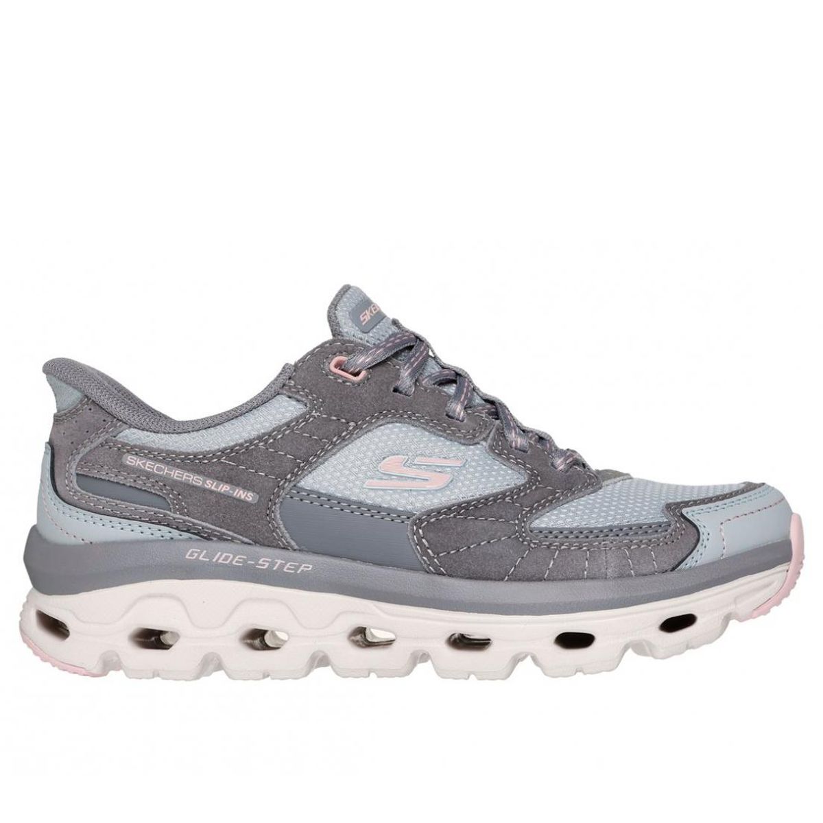 SKECHERS - Zapatillas Mujer Slip-ins Glide Step Sole Gris PK Skechers