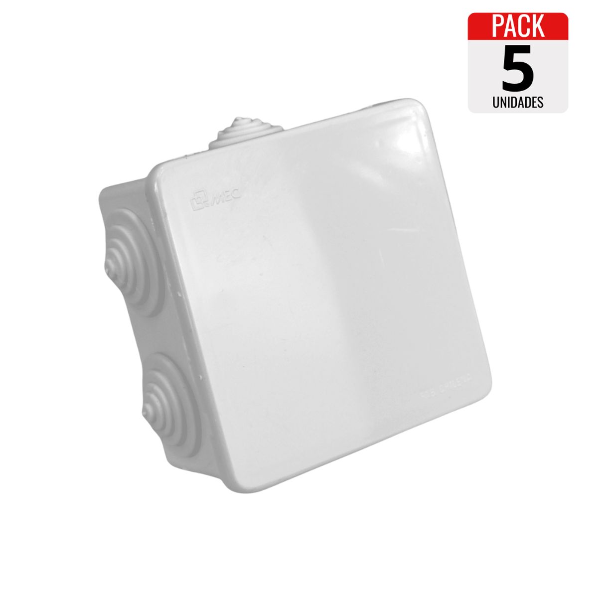 GENERICO - Pack x5 Cajas Estancas Cuadradas 80x80