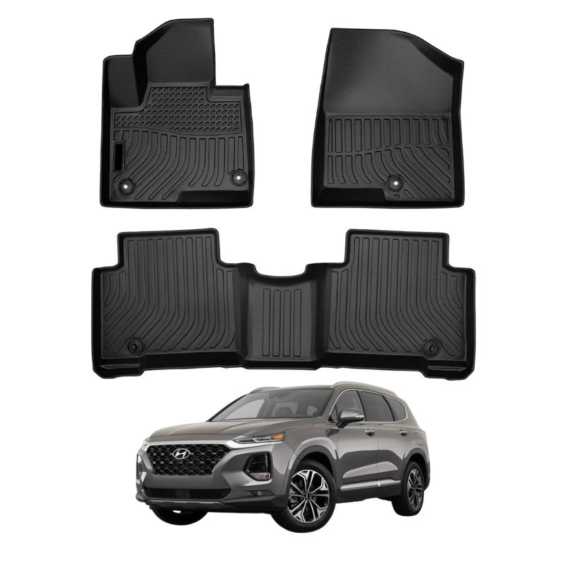 BLACK SNAKE OFF ROAD EQUIPMENT - Set Cubre Piso Calce Perfecto Hyundai Santa Fe 2019-2020