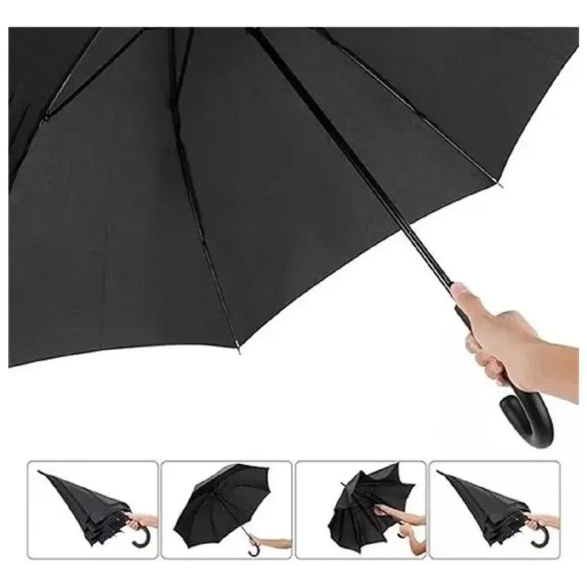 GENERICO - Pack X2 Paraguas De 16 Varillas Con Protección Uv Para Lluvi