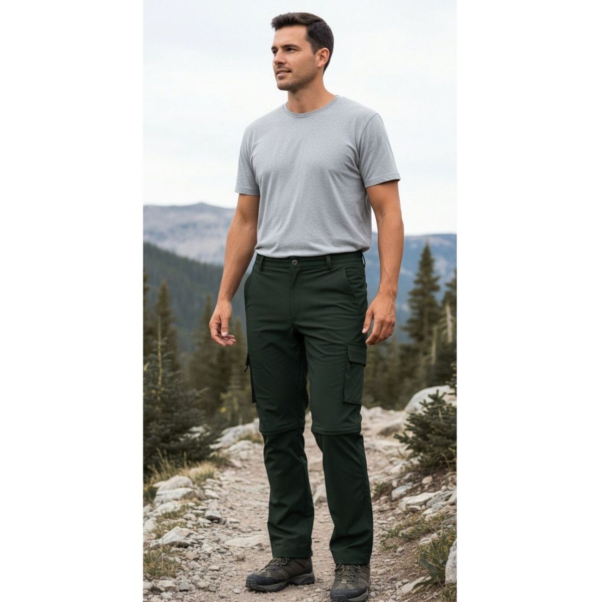 LIKE SHOP - Pantalon Softshell Hombre Verano Bolsillos Cargo 801