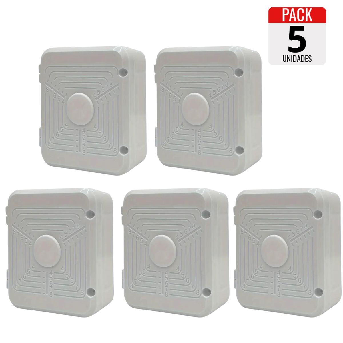 GENERICO - Pack x5 Cajas Estancas de Pase 103x92x49mm