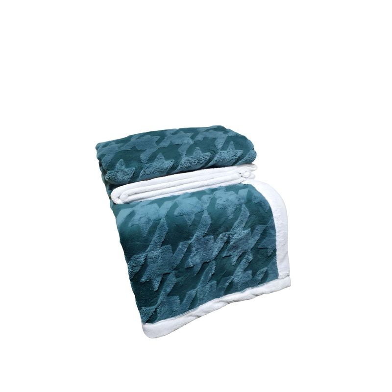 GENERICO - FRAZADA ELEGANTE 2 PLAZAS TURQUESA