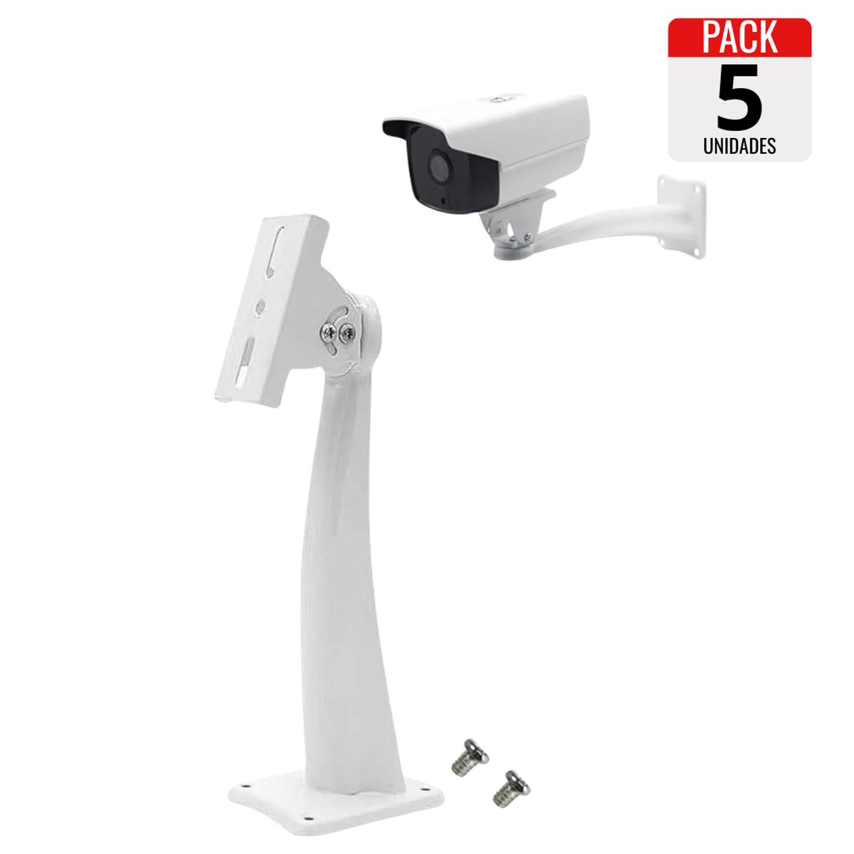 GENERICO - Pack x5 Soportes Metálicos para Cámara de Seguridad