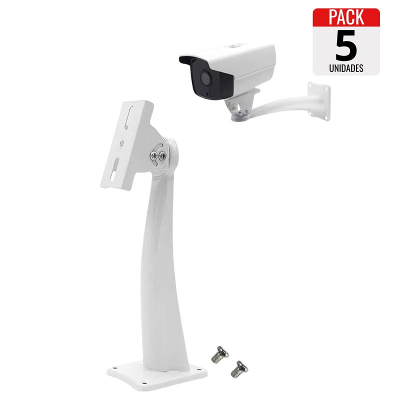 GENERICO - Pack x5 Soportes Metálicos para Cámara de Seguridad